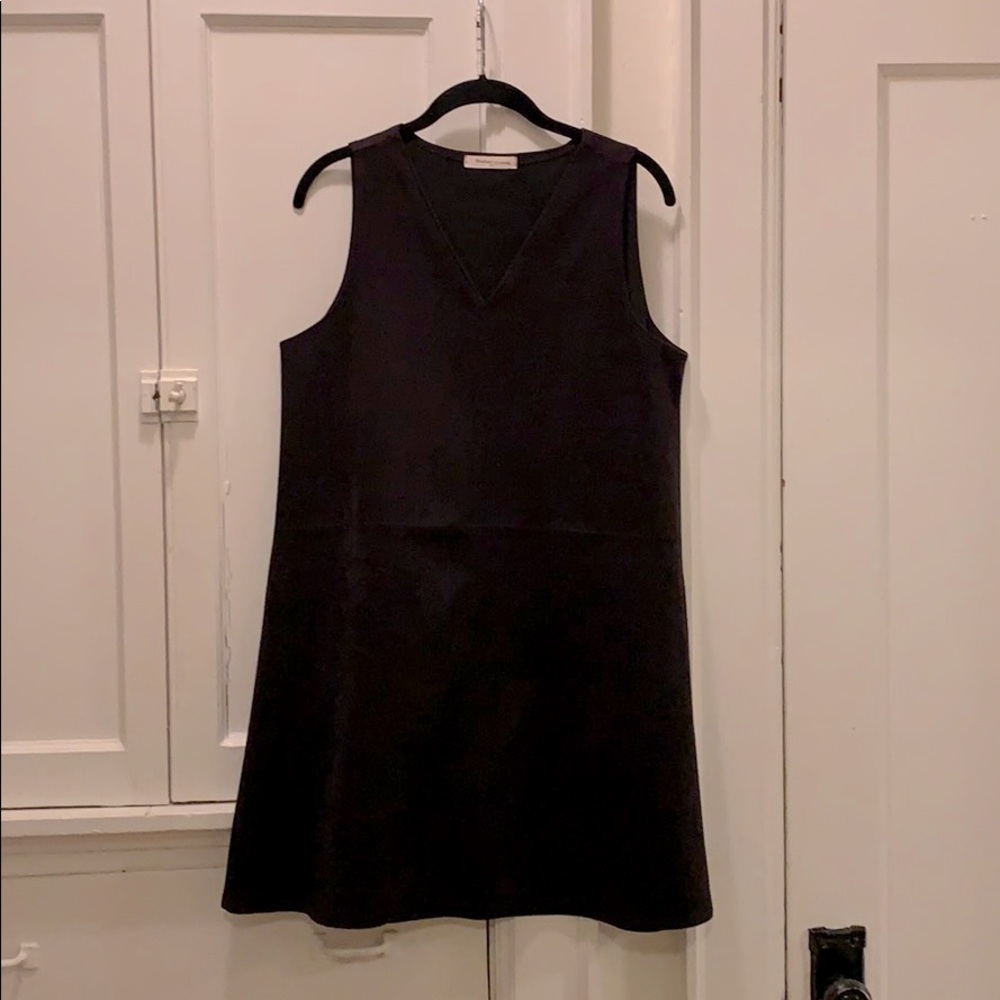 Black suede dress